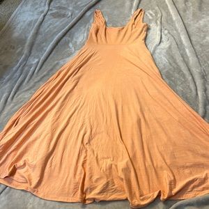 Athleta santorini Thera midi dress in cactus peach